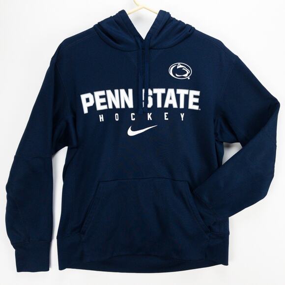 Penn State Nike Dri-FIT Therma Hoodie Men’s Medium Navy Hockey Pullover Training - Picture 1 of 11